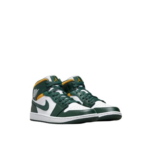 NIKE AIR JORDAN 1 MID SONICS GREEN YELLOW WHITE 554724 371