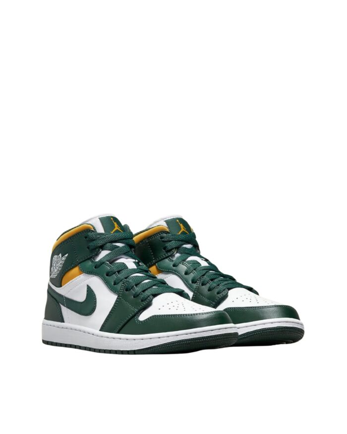 NIKE AIR JORDAN 1 MID SONICS GREEN YELLOW WHITE 554724 371