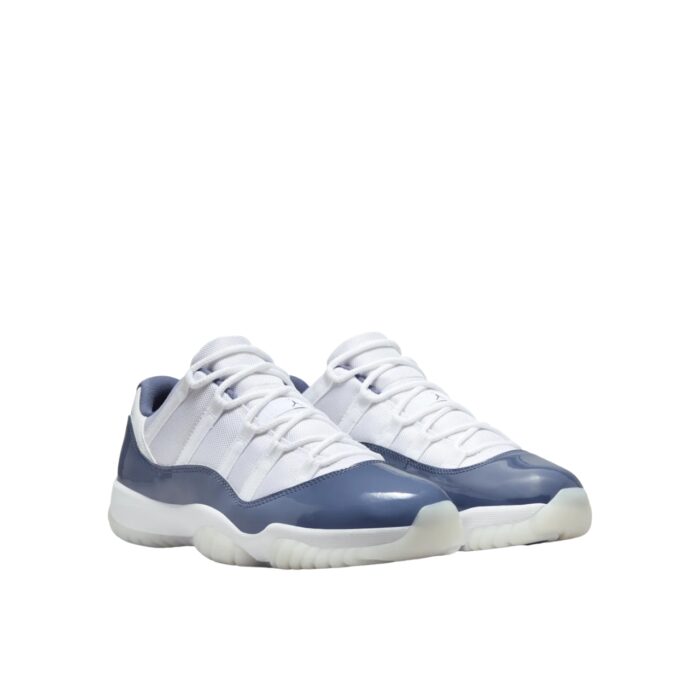 NIKE AIR JORDAN 11 LOW DIFFUSED BLUE WHITE MIDNIGHT NAVY DIFFUSED BLUE FOOTBALL GREY FV5104 104