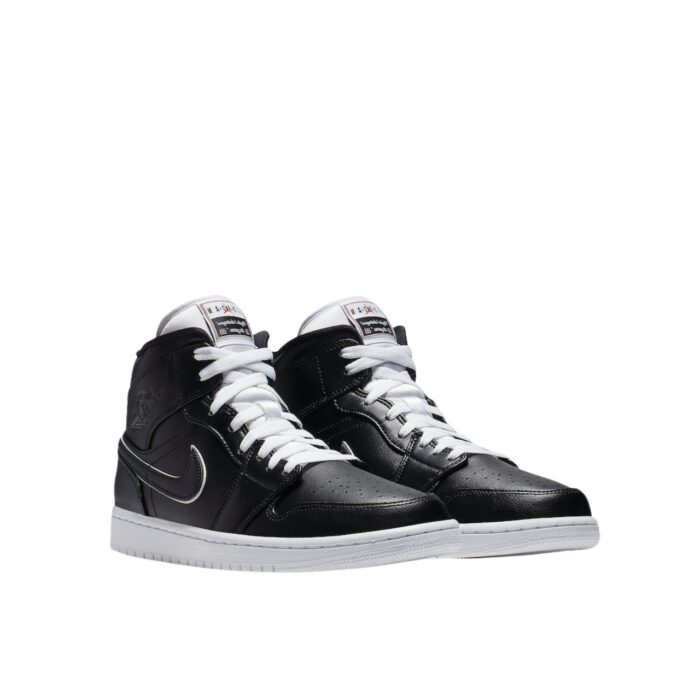 NIKE AIR JORDAN 1 MID MAYBE I DESTROYED THE GAME BLACK WHITE 852542 016