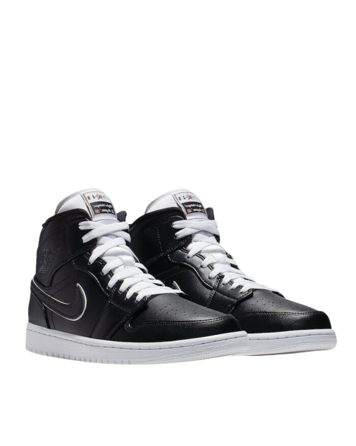 NIKE AIR JORDAN 1 MID MAYBE I DESTROYED THE GAME BLACK WHITE 852542 016