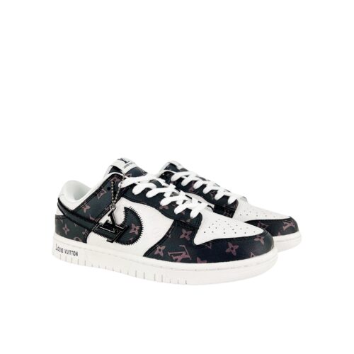 Nike SB Dunk Low X Louis Vuitton White Black Print