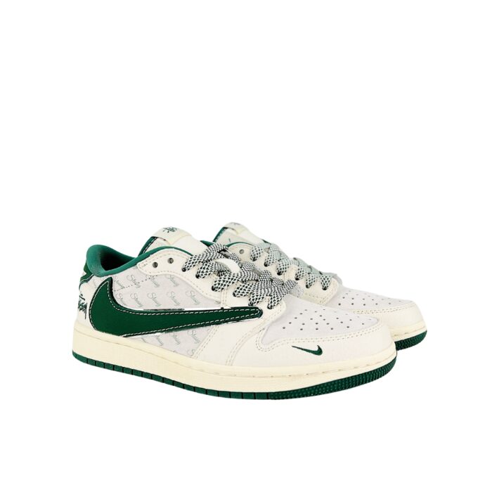 NIKE AIR JORDAN 1 LOW X TRAVIS SCOTT X STUSSY OFF WHITE GREEN YQ2088 669