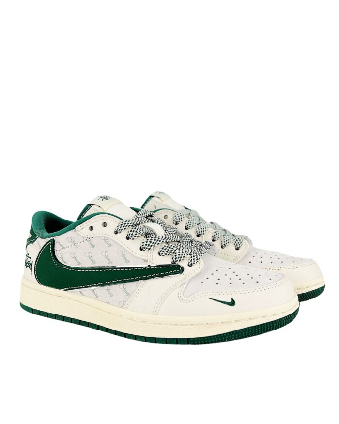 NIKE AIR JORDAN 1 LOW X TRAVIS SCOTT X STUSSY OFF WHITE GREEN YQ2088 669