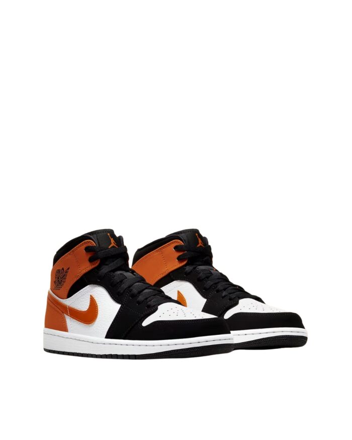 NIKE AIR JORDAN 1 MID SHATTERED BACKBOARD BLACK STARFISH WHITE 554724 058