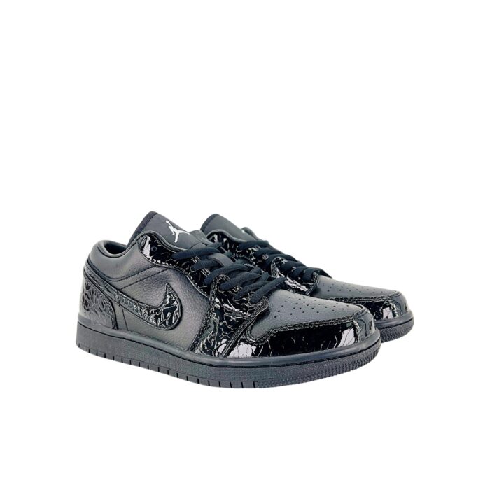 NIKE AIR JORDAN 1 LOW BLACK PATENT HJ7743 010