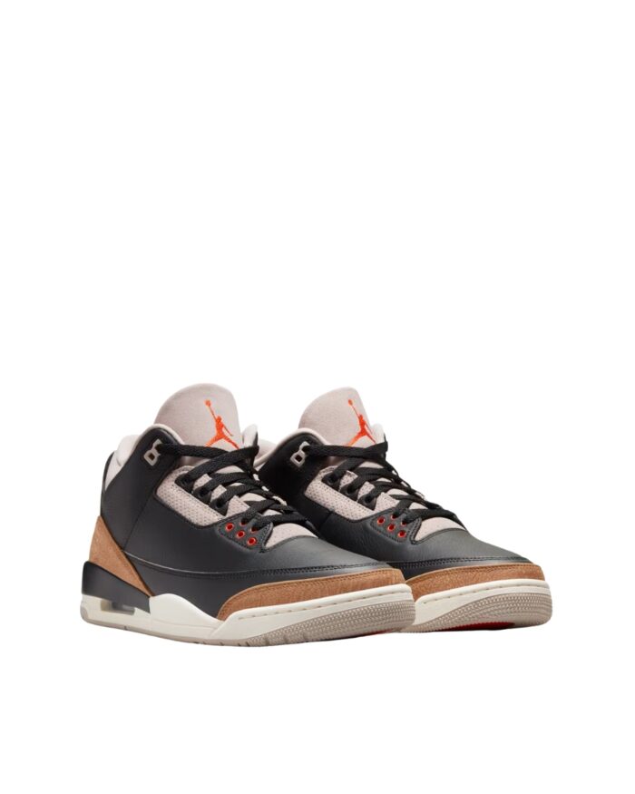 NIKE AIR JORDAN 3 DESERT ELEPHANT BLACK RUSH ORANGE FOSSIL STONE SAIL CT8532 008