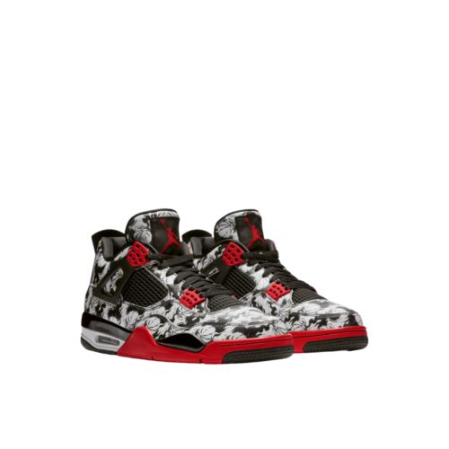 NIKE AIR JORDAN 4 RETRO TATTOO BLACK FIRE RED BLACK WHITE BQ0897 006