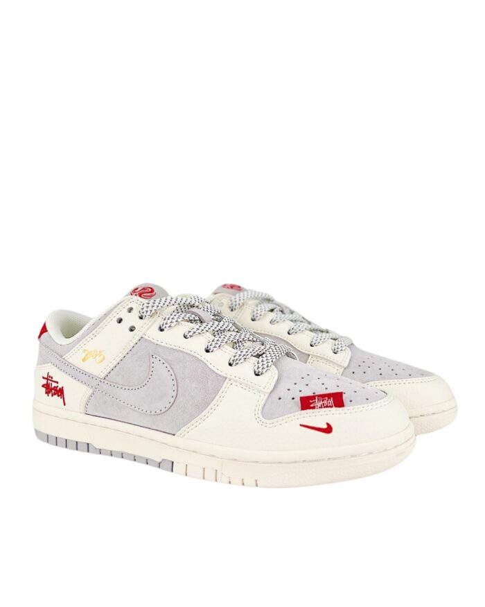NIKE SB DUNK LOW X STUSSY JOINT BEIGE GRAY RED FC1688 206