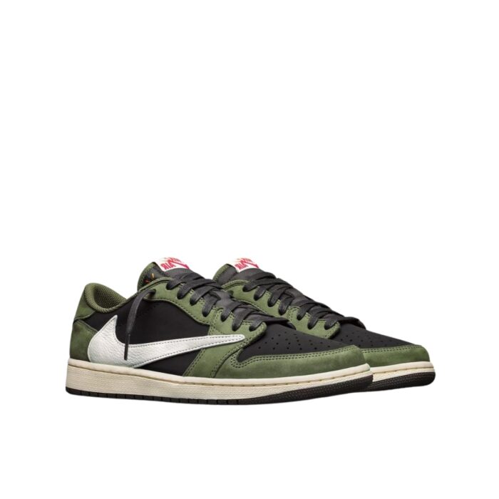 NIKE AIR JORDAN 1 LOW OG X TRAVIS SCOTT BLACK SAIL MEDIUM OLIVE MUSLIN DM7866 002