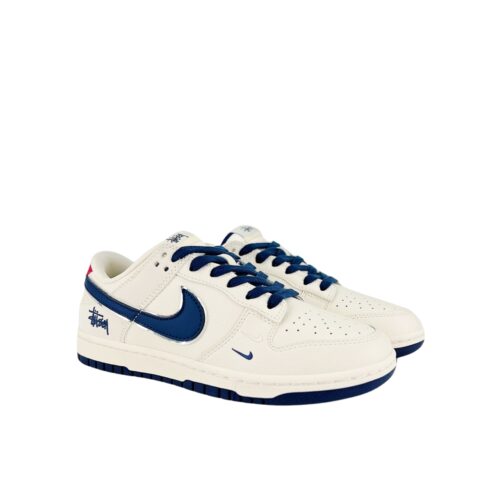 Nike SB Dunk Low X Stussy Beige Navy Blue Red