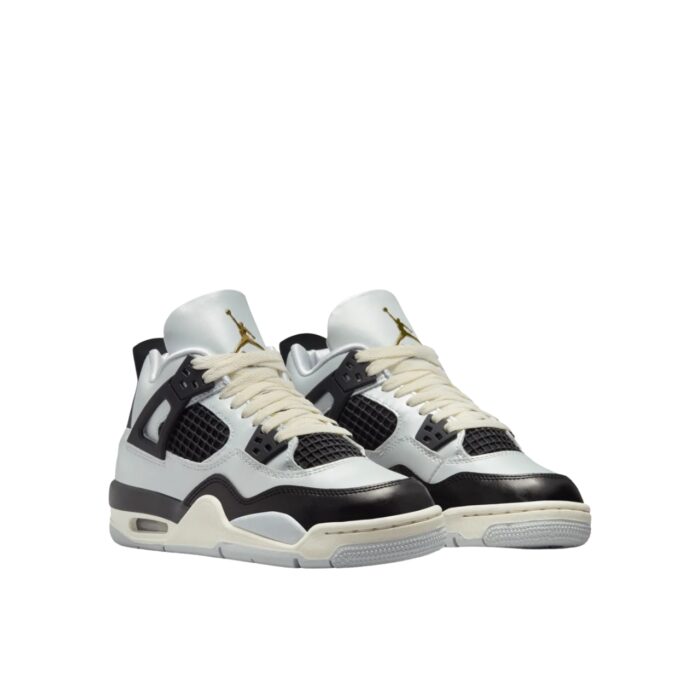 NIKE AIR JORDAN 4 PURE PLATINUM METALLIC GOLD SAIL BLACK FZ8585 070