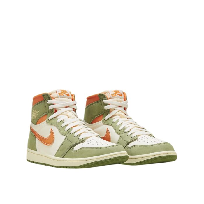 NIKE AIR JORDAN 1 HIGH OG CELADON SKY J LIGHT OLIVE BRIGHT MANDARIN COCONUT MILK PALE IVORY FB9934 300
