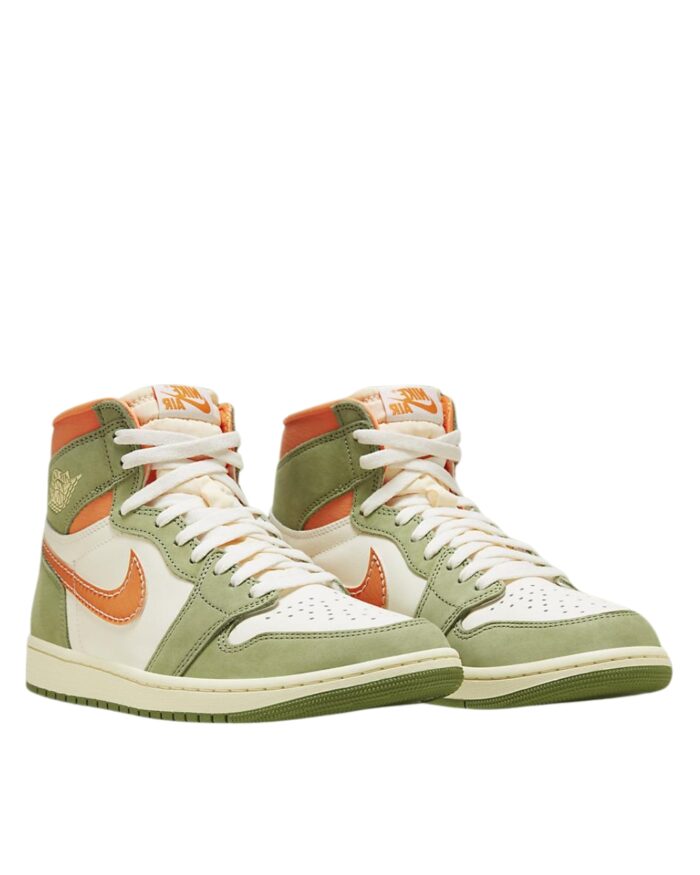 NIKE AIR JORDAN 1 HIGH OG CELADON SKY J LIGHT OLIVE BRIGHT MANDARIN COCONUT MILK PALE IVORY FB9934 300