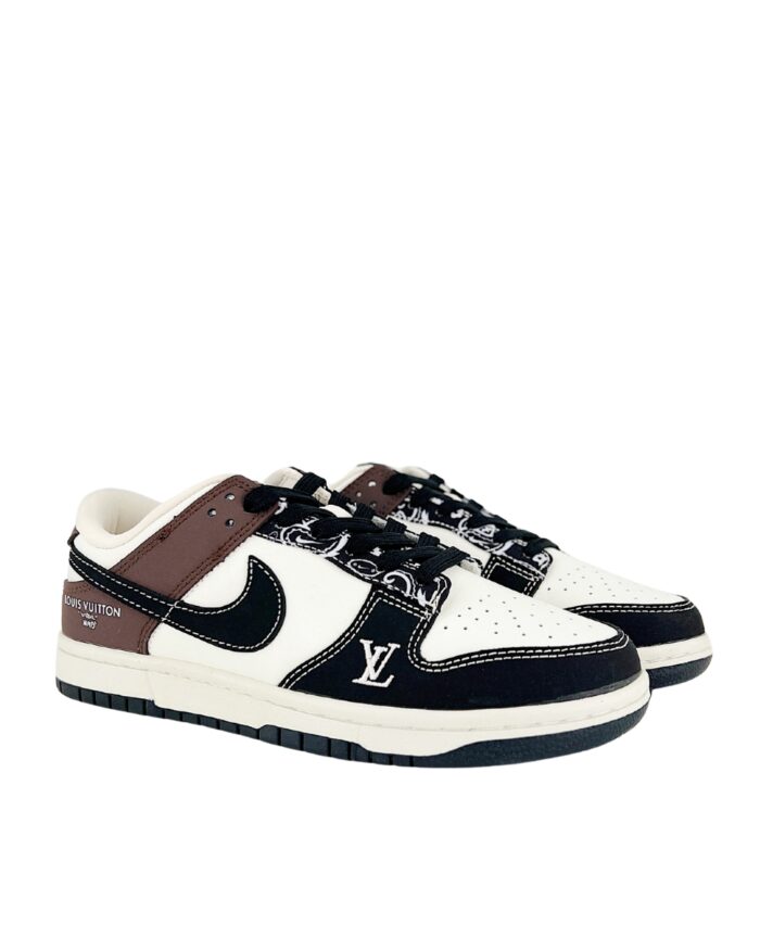 NIKE SB DUNK LOW X LOUIS VUITTON WHITE BLACK BROWN QF1568 142