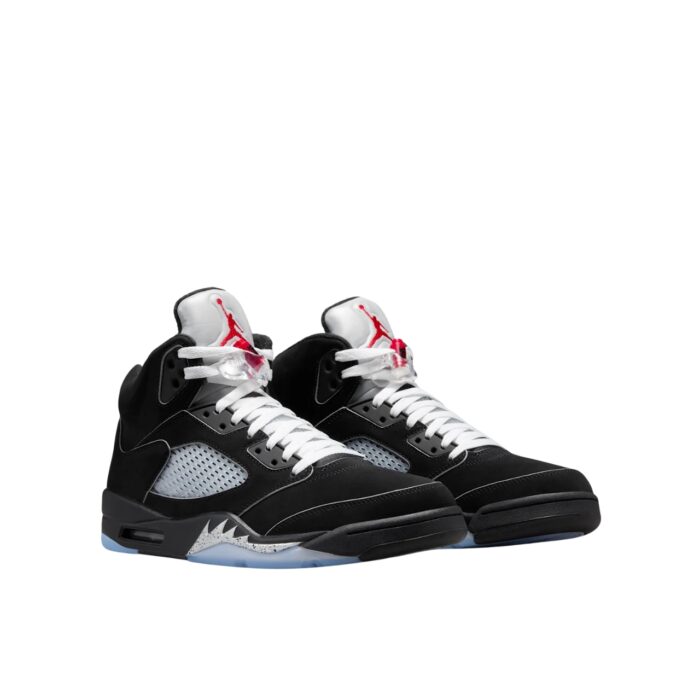 NIKE AIR JORDAN 5 REIMAGINED BLACK WHITE METALLIC SILVER FIRE RED HF3975 001