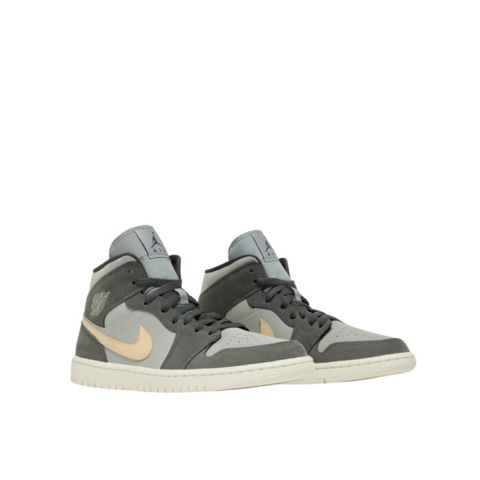 NIKE AIR JORDAN 1 MID IRON GREY WHITE ONYX LT SMOKE GREY BQ6472 020