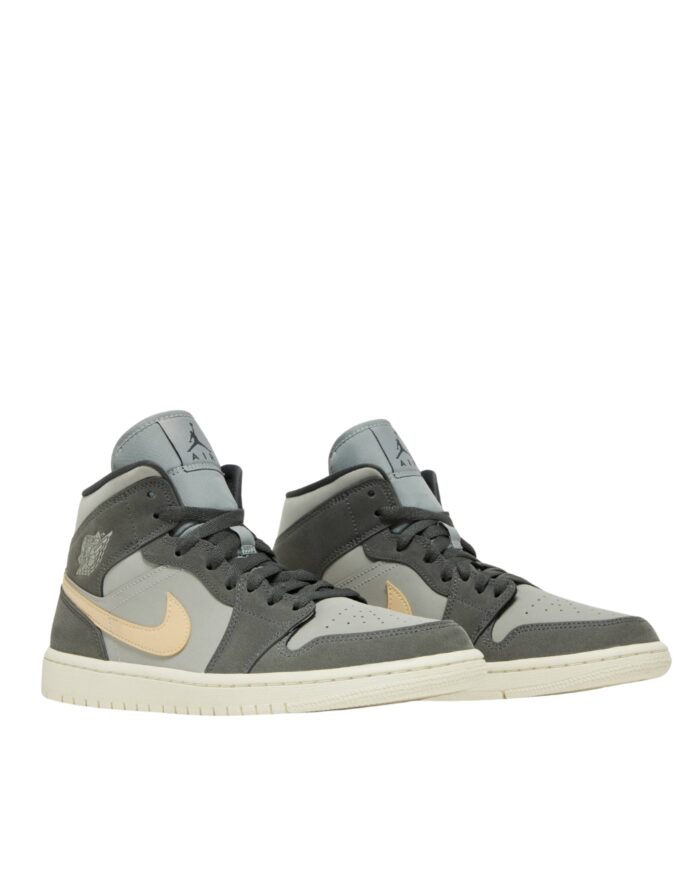 NIKE AIR JORDAN 1 MID IRON GREY WHITE ONYX LT SMOKE GREY BQ6472 020