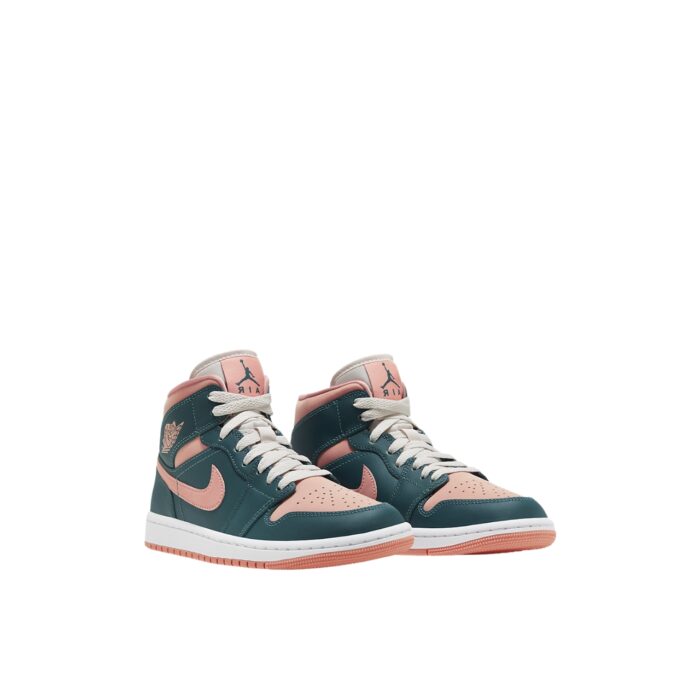 NIKE AIR JORDAN 1 MID DARK TEAL GREEN PINK BQ6472 308