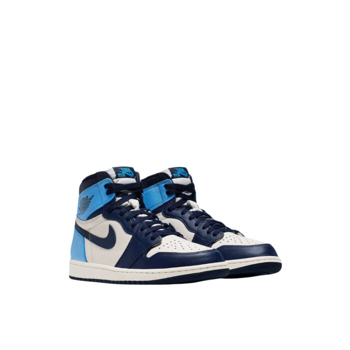NIKE AIR JORDAN 1 RETRO HIGH OBSIDIAN UNC SAIL UNIVERSITY BLUE 555088 140