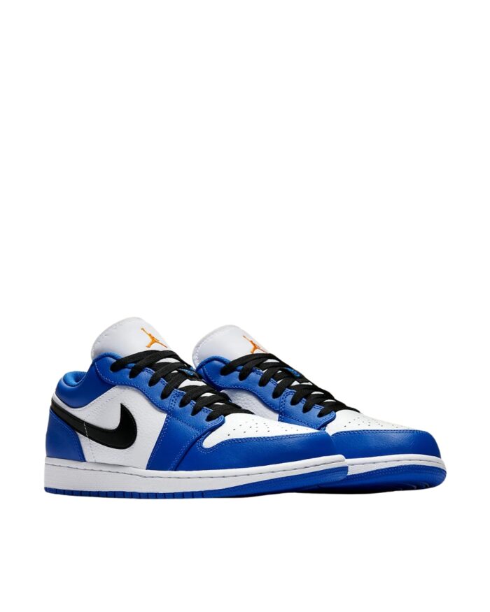 NIKE AIR JORDAN 1 RETRO LOW HYPER ROYAL ORANGE ROYAL BLUE WHITE 553558 401