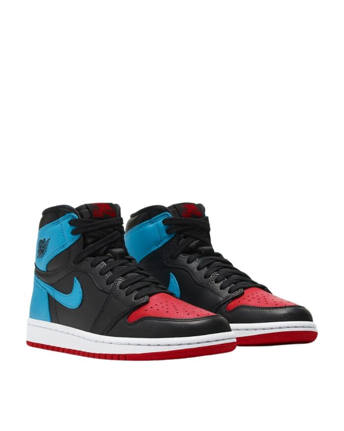 NIKE AIR JORDAN 1 RETRO HIGH NC TO CHI BLACK DARK POWDER BLUE GYM RED CD0461 046