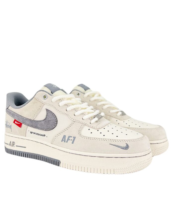 NIKE AIR FORCE 1 X STUSSY GREY BEIGE