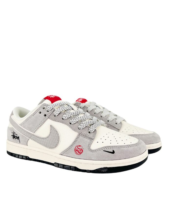 NIKE DUNK SB LOW X STUSSY GREY WHITE