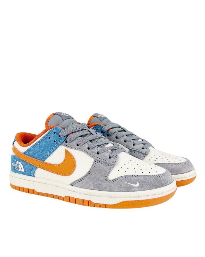 NIKE SB DUNK LOW X THE NORTH FACE GREY NAVY ORANGE