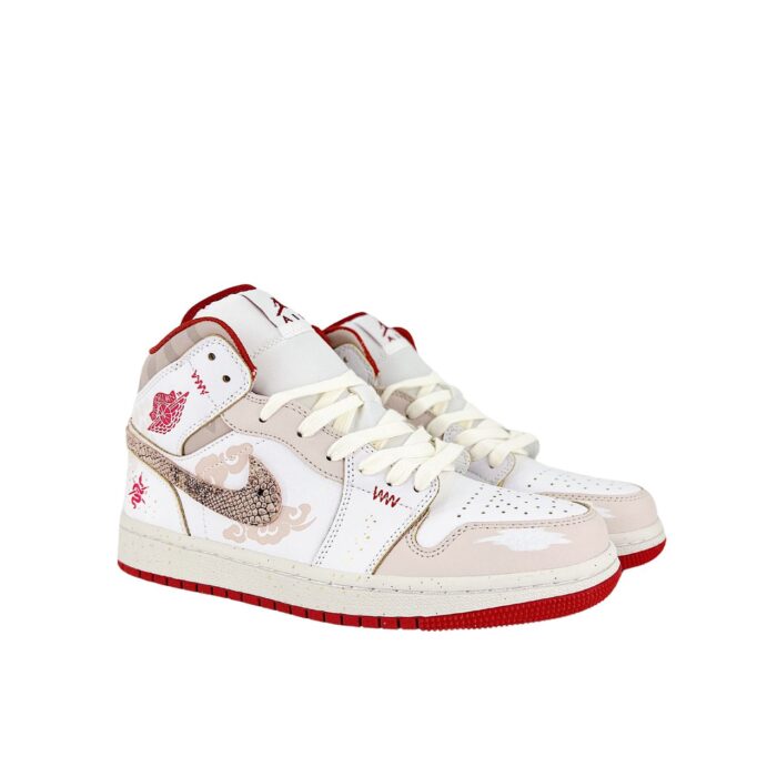 NIKE AIR JORDAN 1 MID YEAR OF THE SNAKE RED