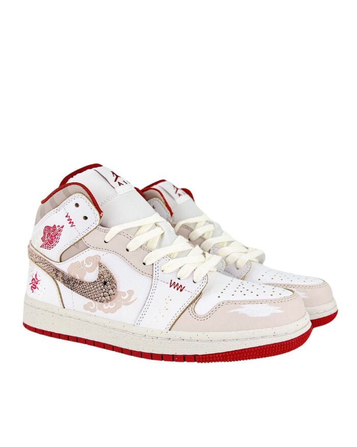 NIKE AIR JORDAN 1 MID YEAR OF THE SNAKE RED