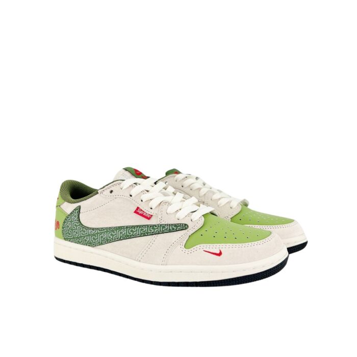 NIKE AIR JORDAN 1 LOW X TRAVIS SCOTT X SUPREME LUNAR YEAR OF THE SNAKE GREEN