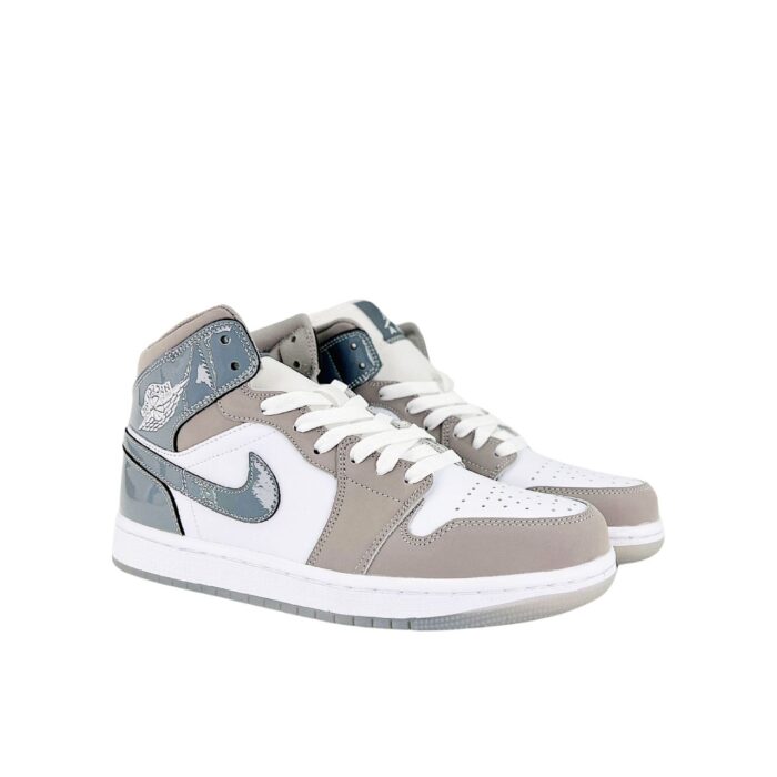 NIKE JORDAN 1 MID SE WHITE MEDIUM GREY COOL GREY HF3216 100