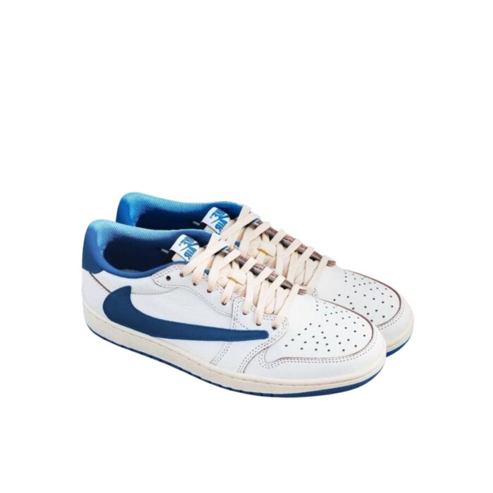 NIKE AIR JORDAN 1 LOW OG X TRAVIS SCOTT X FRAGMENT MILITARY BLUE DM7866 104