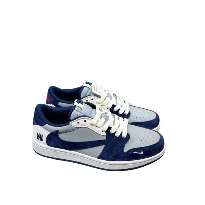 NIKE AIR JORDAN 1 LOW X TRAVIS SCOTT X UNDEFEATED NAVY GREY