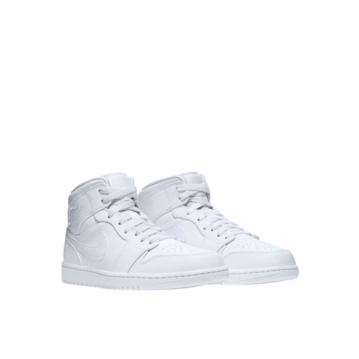 NIKE AIR JORDAN 1 MID WHITE PURE PLATINUM 554724 104