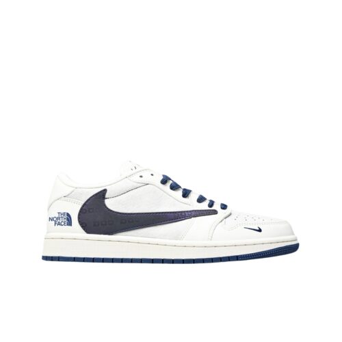 NIKE AIR JORDAN 1 LOW X TRAVIS SCOTT X THE NORTH FACE BLUE WHITE