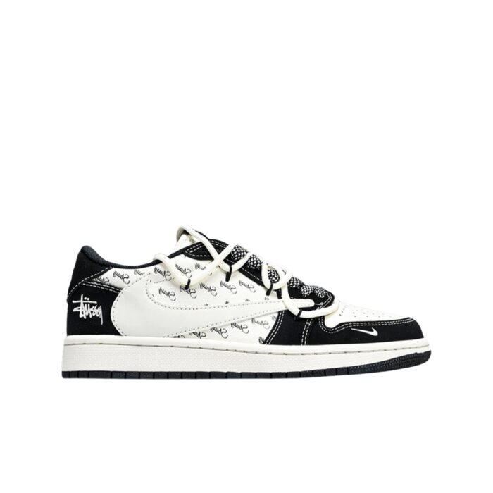NIKE AIR JORDAN 1 LOW X TRAVIS SCOTT X STUSSY BLACK WHITE