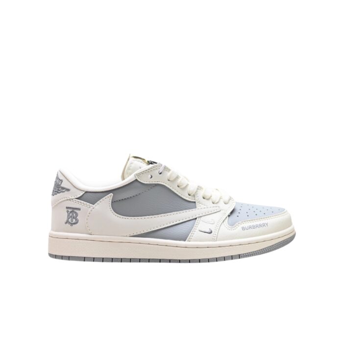 NIKE AIR JORDAN 1 LOW X TRAVIS SCOTT X BURBERRY GREY WHITE