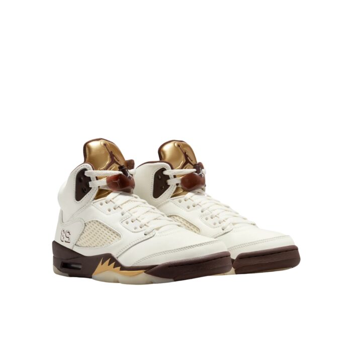 NIKE AIR JORDAN 5 GOLDEN TICKET EARTH METALLIC GOLD SAIL MUSLIN DD9336 200