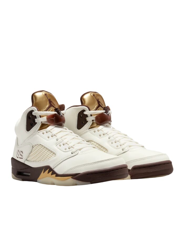 NIKE AIR JORDAN 5 GOLDEN TICKET EARTH METALLIC GOLD SAIL MUSLIN DD9336 200