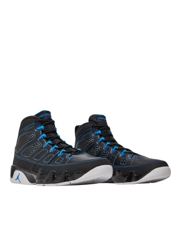 NIKE AIR JORDAN 9 RETRO BLACK WHITE PHOTO BLUE 302370 007