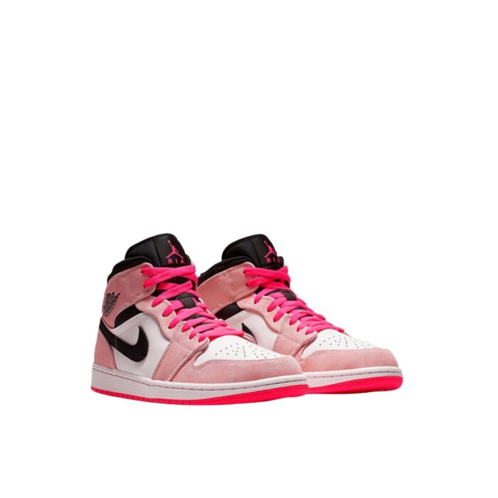 NIKE AIR JORDAN 1 MID CRIMSON TINT HYPER PINK BLACK SAIL 852542 801