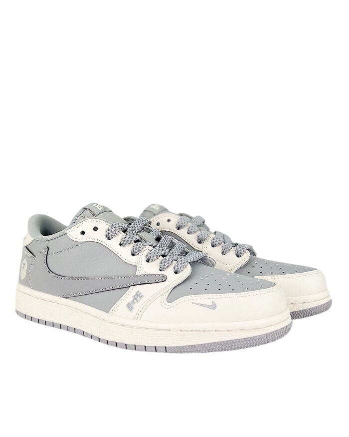 NIKE AIR JORDAN 1 LOW X TRAVIS SCOTT X FRAGMENT DESIGN OG SP BAPE WHITE GREY