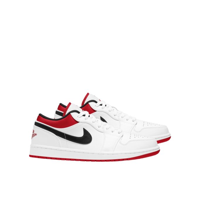 NIKE AIR JORDAN 1 LOW WHITE UNIVERISTY RED 553558 118