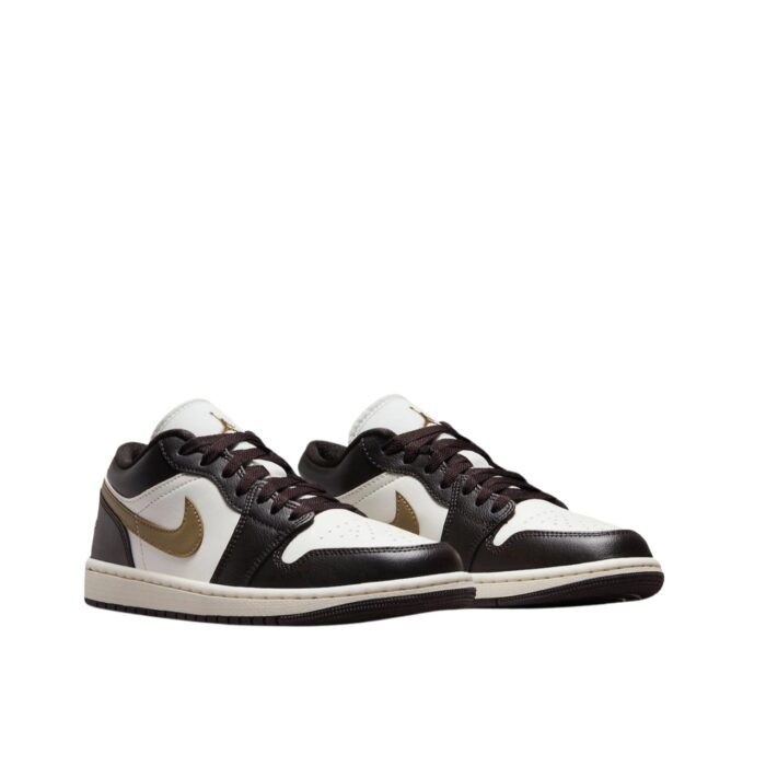 NIKE AIR JORDAN 1 LOW MOCHA BROWN SAIL GOLD DC0774 200