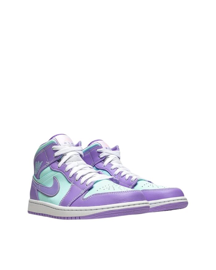 NIKE AIR JORDAN 1 MID PURPLE AQUA PURPLE PULSE GLACIER BLUE WHITE ARCTIC PUNCH 554724 500