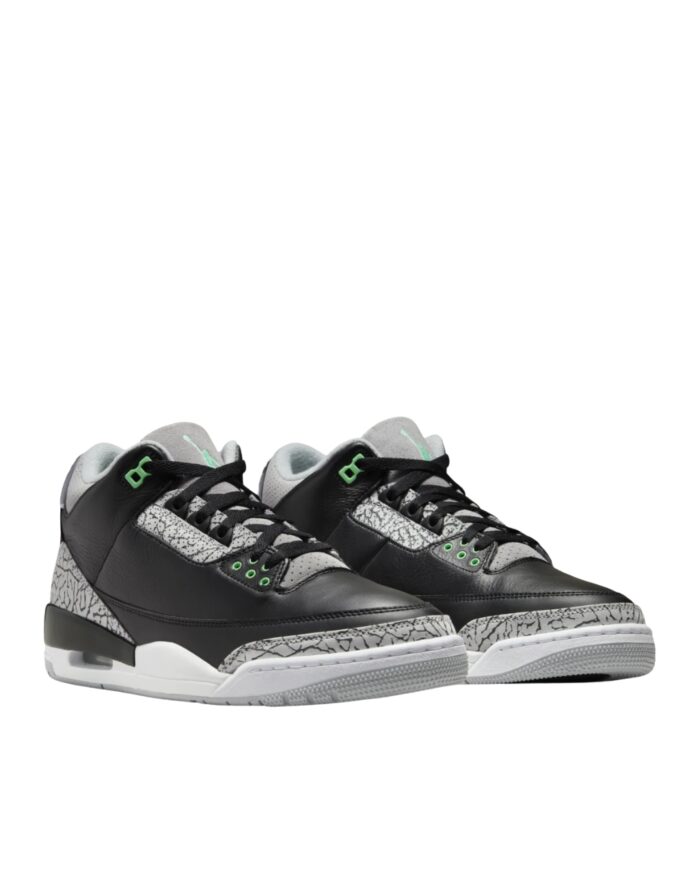 NIKE AIR JORDAN 3 GREEN GLOW BLACK WOLF GREY WHITE CT8532 031