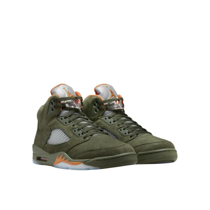 NIKE AIR JORDAN 5 OLIVE ARMY OLIVE SOLAR ORANGE DD0587 308