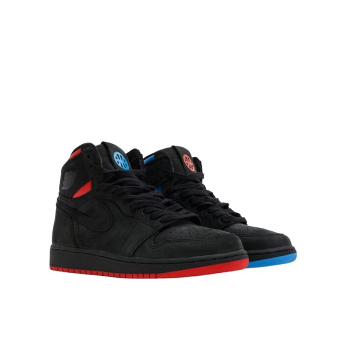 NIKE AIR JORDAN 1 RETRO HIGH OG QUAI54 GS BLACK ITALY BLUE UNIVERSITY RED AH1041 054